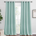 NICETOWN Aqua Blue Blackout Curtains 102" Long for Office, Dining Room, Guest Room, 55" Wide by 102" Long, 2 Pieces, Sound Reducing Heat and Cold Block Curtain Panels for Modern Room Decorative by NICETOWN
