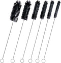 Straw Cleaner Brush Set,6 Piece 12" Long Pipe Tube Bottle Brushes for Cleaning Narrow Neck Bottles,Coffee Maker,Glass Cups by BRUSHFAMILY