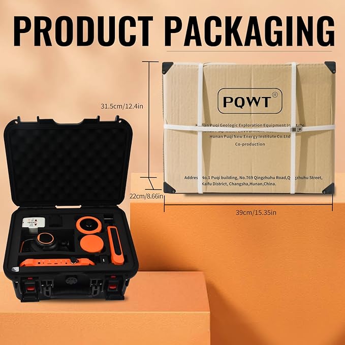 PQWT Underground Water Leak Detectors for Home and Outdoor PQ125C Wall Pipe Water Leakage Detection with Touchscreen Earphone and Carrying Case Multi Sensor Acoustic Pipeline Sound Intensifier - Image 8