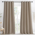 NICETOWN Kitchen Blackout Window Curtain Panel, Taupe, 1 Panel, 55 by 90 inches Long, Home Fashion Thermal Insulated Solid Grommet Room Darkening Drape for Apartment by NICETOWN