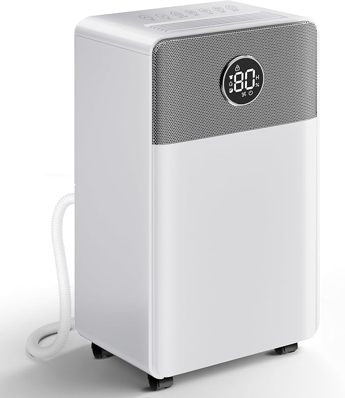 2500 Sq.Ft Dehumidifiers with Drain Hose, Max 42 Pints, Intelligent Humidity Control, 24H Timer, 3 Modes, Child Lock, Auto Defrost, Ideal for RV, Bathroom, Bedroom by Favoriwere