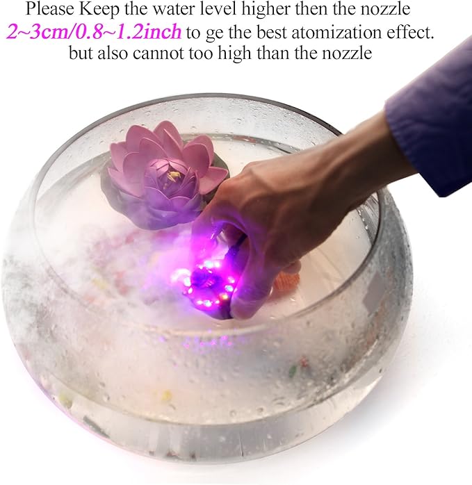 AGPTEK 12 LED Mist Maker Water Fountain Pond Fog Atomizer Air Humidifier, Ideal For Indoor or Outdoor Fountains, Water Feature Use. - Image 6