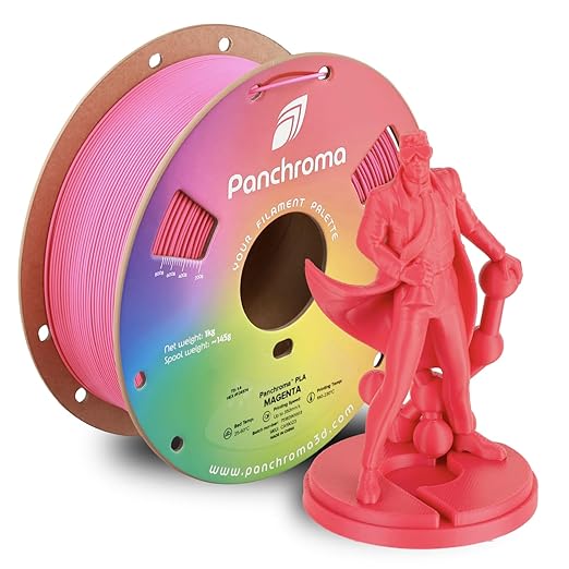 Panchroma PLA Magenta 3D Printer Filament, 1.75mm, 1kg Spool, Easy to Print, High Speed Printing, Tangle Free, AMS Compatible, Perfect for Toys, Decor, Miniatures, Models & Cosplay by Polymaker