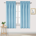 DWCN Blackout Curtains for Bedroom - Thermal Insulated Privacy Energy Saving Rod Pocket Drapes for Living Room, W 38 x L 72 Inch, Light Blue, Set of 2 by DWCN