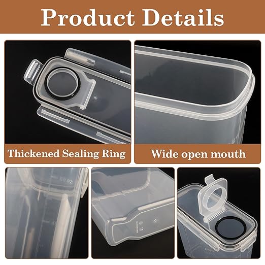 Klmnop 4 Pack Filament Storage Box, Portable 3D Printing Filament Container with Labels & Pen, Water-Proof and Dust-Proof Sealing for Storage and Organization(8.1×8.1×3.7Inch) - Image 3