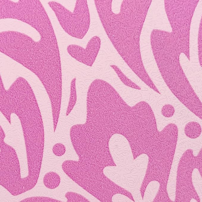 Yifely Vintage Pink Damask Self-Adhesive Shelf Drawer Liner Moisture Proof PVC Mat 45x300cm - Image 10