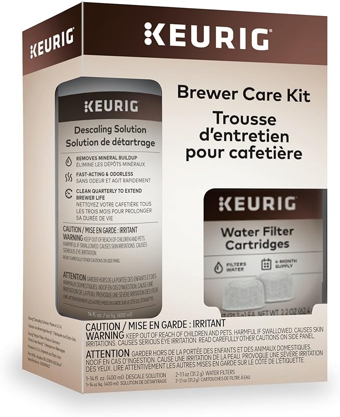 Keurig Brewer Care Kit with Descaling Solution and 2 Water Filter Cartridges, Compatible With All Keurig 2.0 and 1.0 K-Cup Pod Coffee Makers - Image 2