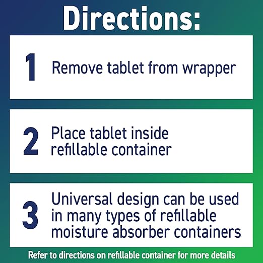 Concrobium 378489 Moisture Grabbers Moisture Absorber Refill Tablets, 4 Tablet Container - Image 6