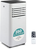SereneLife Portable Air Conditioner 8,000 BTU with Built-in Dehumidifier - Portable AC unit for rooms up to 350 sq ft - Small AC Unit Remote Control, Window Mount Exhaust Kit by SereneLife