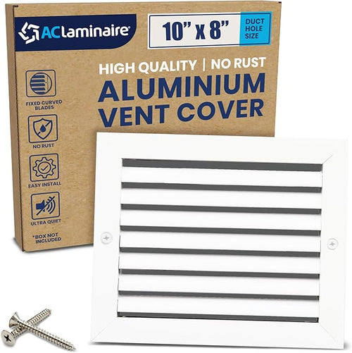 10x8 Inch (Duct Opening) Air Return Vent Cover Decorative – Premium Aluminum AC Vent Cover for Ceiling & Wall, Rustproof Grille, Ideal for Home HVAC Grille, Durable & Easy to Install by ACLAMINAIRE by LAMINAIRE