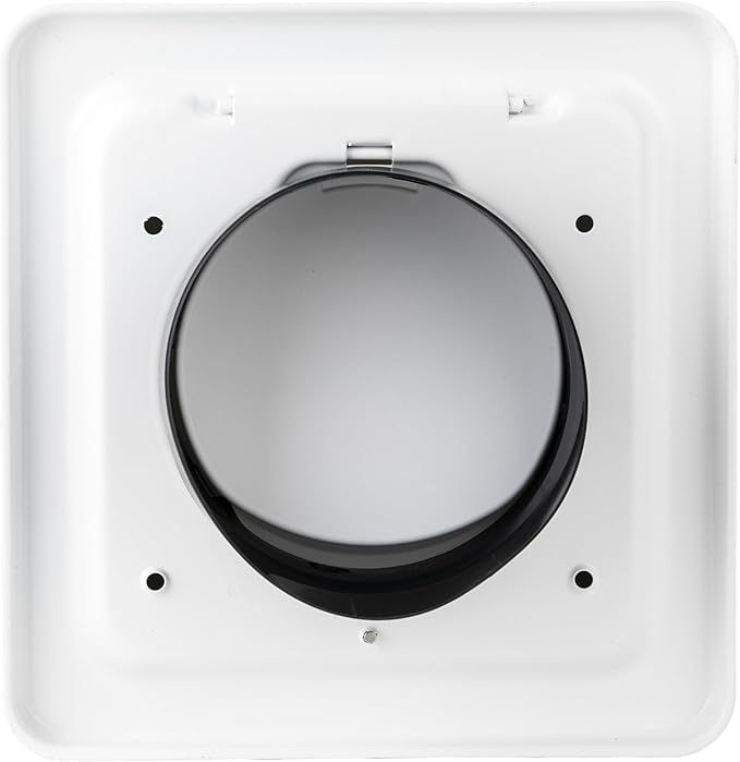 NO-PEST VENT MetalGuard, Dual Door Dryer Vent Cover Outdoor 4 Inch, Powder-Coated Heavy Duty Steel, Pest Proof, Rust Resistant, Safe & Efficient Vent Cap (White, 4" Steel With Collar) - Image 3