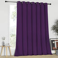 NICETOWN Blackout Curtain 95 inches Long - Silver Rings Thermal Insulated Wide Sliding Glass Door Privacy Blinds for Hall/Villa (Royal Purple, 100 inches Wide) by NICETOWN