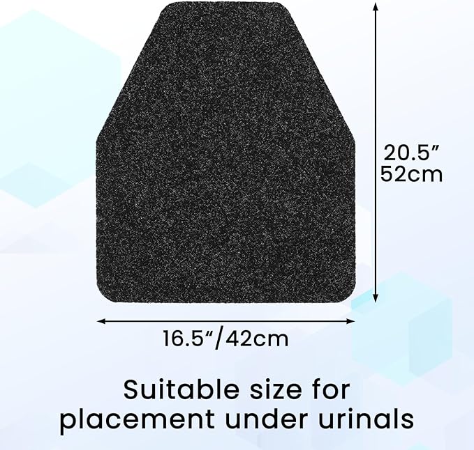 20 Pack Commercial Urinal Mats, Non-Slip Urinal Floor Mat for Men's Bathroom, Washable Rubber Urinal Pads for Business Bathroom - Image 3