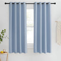 NICETOWN Blackout Short Curtain 63 inches Long for Windows, Thermal Insulated Curtain Grommet Room Darkening Window Treatment for Bedroom/Living Room, 1 Panel, W46 x L63, Vintage Blue by NICETOWN