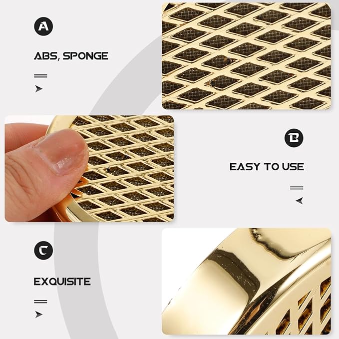 Hemoton 4Pcs Round Golden Cigar Humidor Humidifier Sponge for 20-25 Cigars Humidor Accessories Moisture Control Container for Optimal Cigar Storage - Image 6