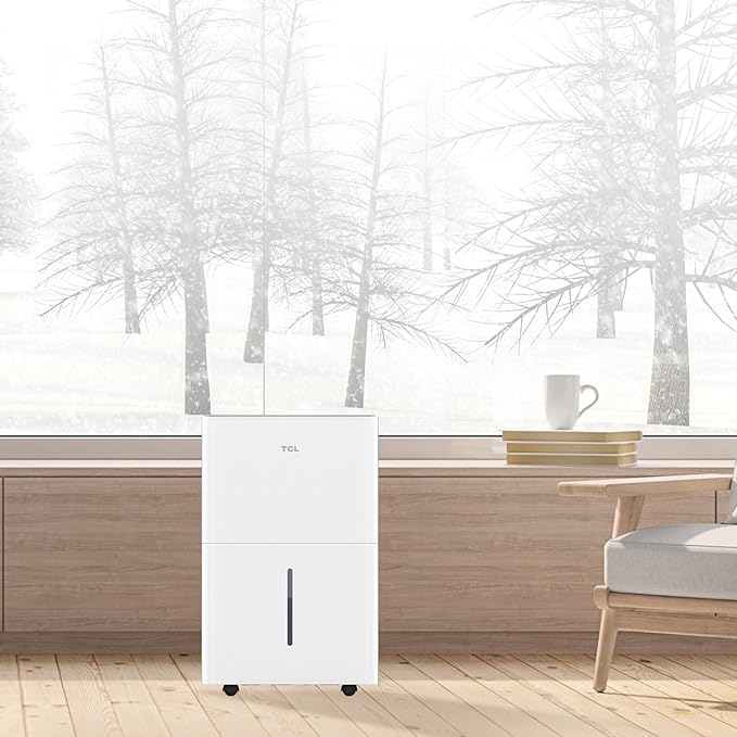 TCL 2000 Sq. Ft. Smart Dehumidifier, Energy Star Most Efficient 2024, Ultra-compact, 25 Pints Per Day, Ideal for Basements, Rooms, and Other Living Spaces, Works with Alexa/Google Assistant – H25D44W - Image 3