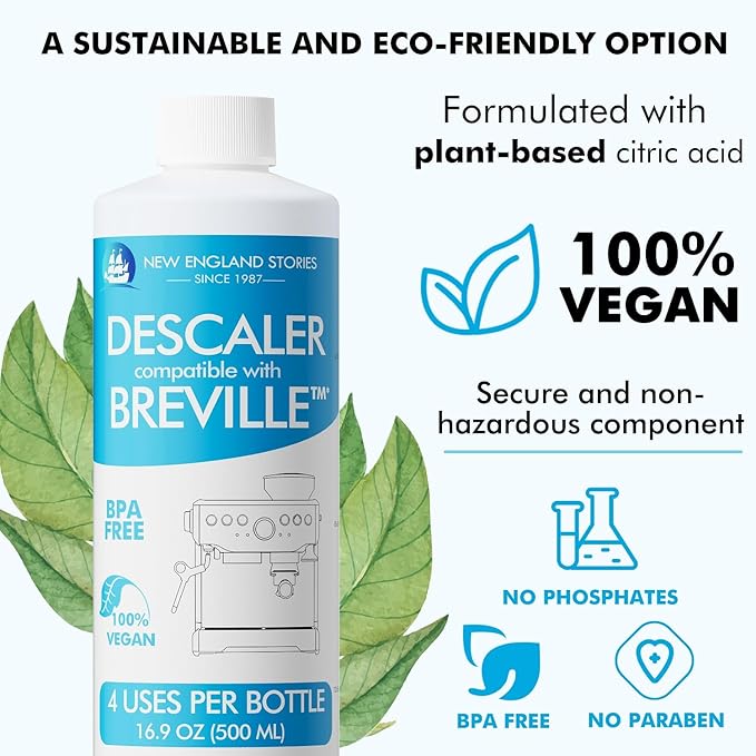 8 Uses Breville Compatible Descaling Solution, 2 Years Descaler Kit Come with 8 Cleaning Tablets, Maintenance Kit Specially Designed to Clean Breville Machines (4 Use Each Bottle, 2 Bottles) - Image 5