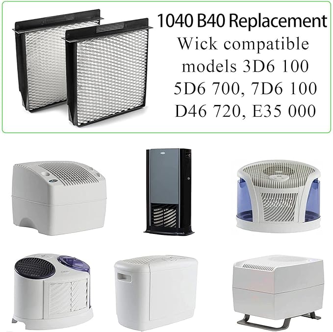 Humidifier 1040 Super Wick Filter Replacement for AIRCARE Air Humidifier B40 B40-C Humidifier Wick Filter, Fit 3D6-100 5D6-700 76D-100 D46-720 E35-000 E27-000 MA0300 CM330 MA-0500 B23 DP3 B40 - 4 Pack - Image 5