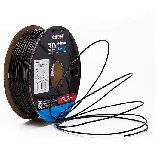 INLAND Micro Center PLA+ 3D Printing Filament 1.75mm - PLA Pro Dimensional Accuracy +/- 0.03 mm - 1kg Cardboard Spool (2.2 lbs) (1 Pack Black, 2.85mm) - Image 7