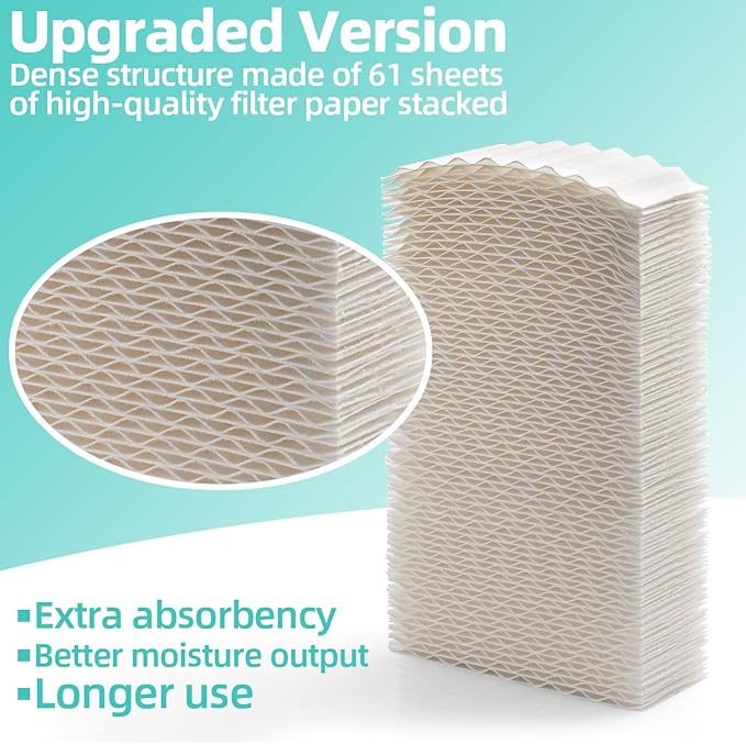 Alocs HDC311 Humidifier Super Filter Wick Replacement Compatible with AIR-Care Essick Air EA1201 & EA1208 Evaporative Humidifiers (3 Pack) - Image 2