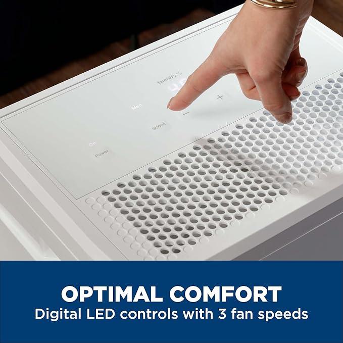 GE Portable Dehumidifier 35 Pint, Perfect for Bedroom, Basement & Garage or Rooms up to 3000 Sq Ft, Ideal for High Humidity Areas, Complete with Empty Bucket Alarm & Clean Filter Alert - Image 2