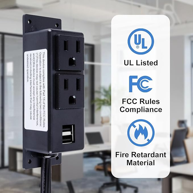 Gun Safe Accessory Electrical Power Outlet Kit，Sekelo Safe Power Outlet Kit with USB for Interior Dehumidifiers and Lights, UL Listed. - Image 2