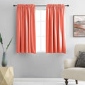 DONREN Coral Room Darkening Curtain Panels for Bedroom - 54 Inch Length Thermal Insulated Rod Pocket Curtains (42 by 54 Inches Long,2 Panels) by DONREN