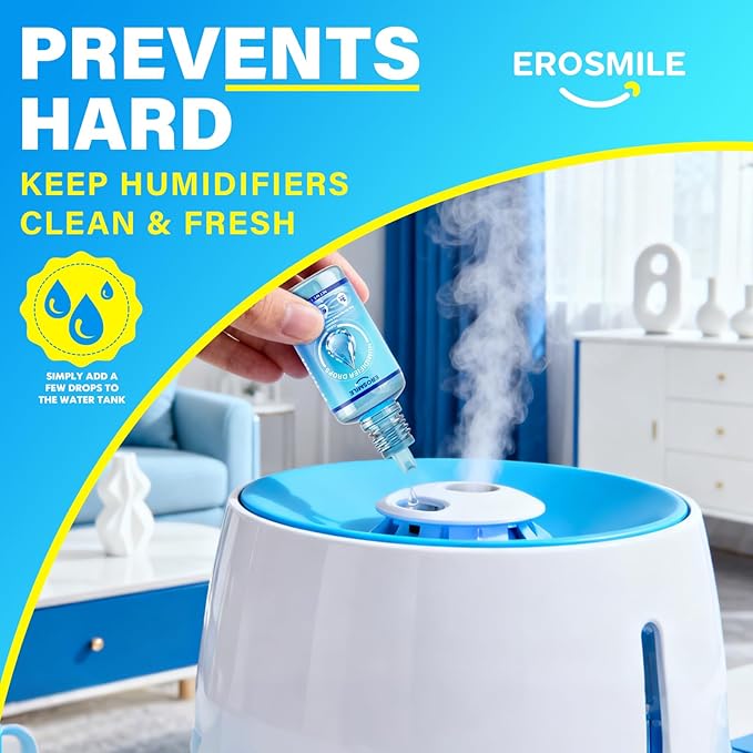 Humidifier Cleaner Drops [3 Pack] Humidifier Water Treatment Cleaning Drops for All Makes & Models - Slows Buildup & Scaling - Cleans & Deodorizes Water, 300+ Day Supply - Image 7