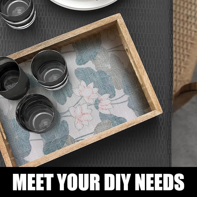 Shelf and Drawer Liner for Cabinets, Non-Adhesive and Strong Non-Slip Lotus Flower Shelf Cabinet Drawer Liners for Kitchen,Table,Bookshelves,Waterproof Cupboard Liners,12IN x 10FT - Image 8