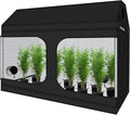 zazzy 4x8 Grow Tent, 96"x48"x72" Roof Cube Indoor Plant Grow Tents with Observation Windows, Lightproof Roof Cube Mylar Hydroponic Growing Tent with Floor Tray Plant Growth by Zazzy