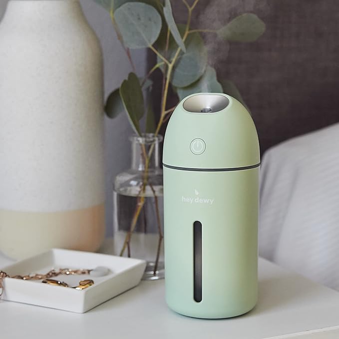 Hey Dewy Wireless, Rechargeable, Self-Care, Skin-Nourishing, Hydrating, Portable Cool Mist Humidifier (Sage) - Image 3