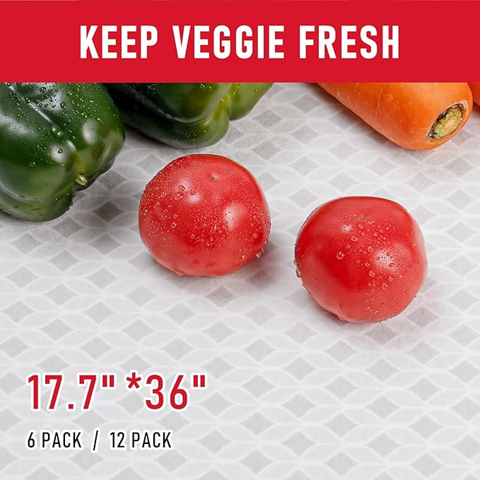 Cooyes 12 Pack Large Refrigerator Liners 17.7" x 36", Absorbent Strong Grip Fridge Liners Washable, Fridge Shelf Liner for Kitchen Cabinets, Non-Adhesive Refrigerator Bin Liners and Mats - Image 3