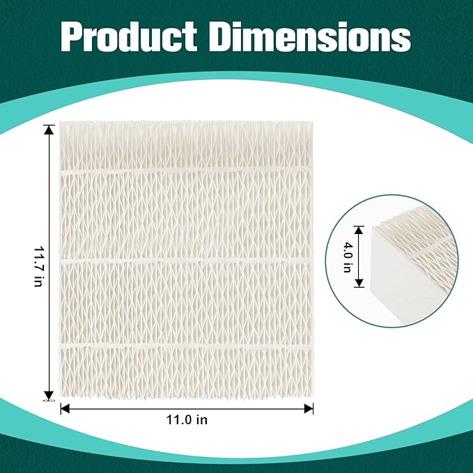 ROMON 1043 Super Humidifier Wick Filter Replacement for Essick Air AIRCARE 821000 826000 826800 831000 EP9500 EP9700 EP9R500 EP9R800 and Bemis Space Saver 8000 Series Humidifiers, 2 Pack - Image 2