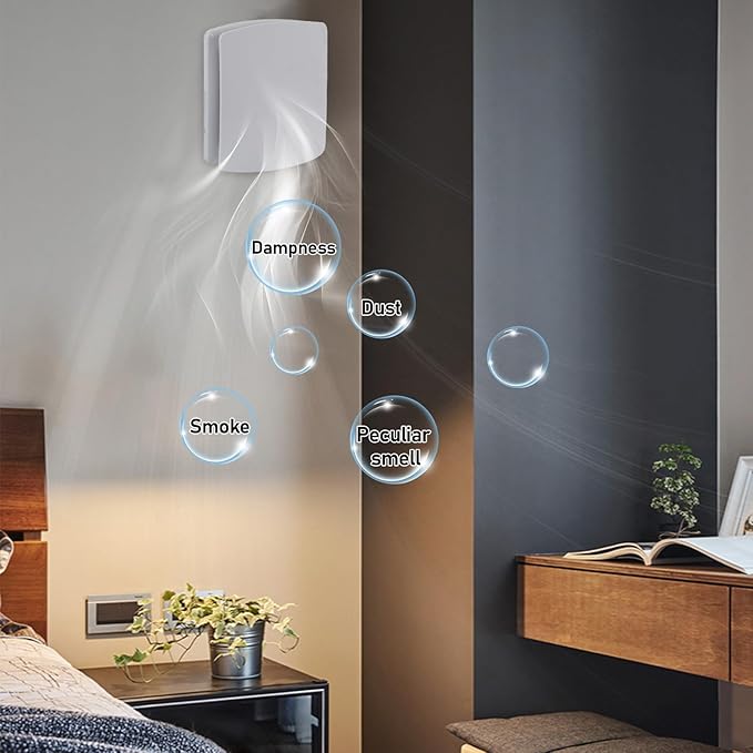 Bathroom Exhaust Fan, 6 inch Silent Ceiling and Wall Mount Ventilation Fan with Anti-Backflow Check Valve, Balanced Air Solution, for Tub Shower Enclosure, 110V (Square) - Image 2