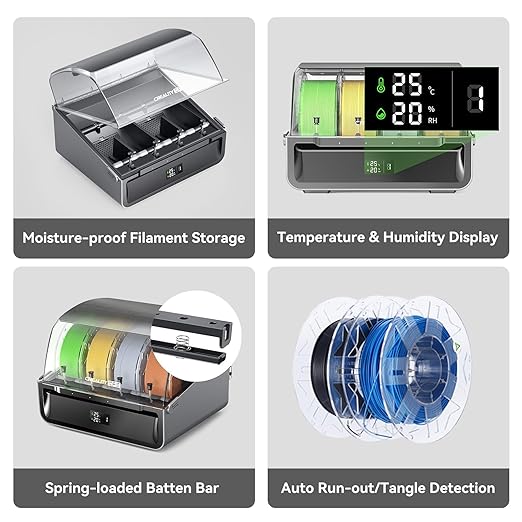 Creality Official CFS Multicolor 3D Printer Automatically Filament System, Moisture-Proof Filament Storage, Supports 4 Parallel Devices for 16 Color Printing, for K2 Plus 3D Printer - Image 3