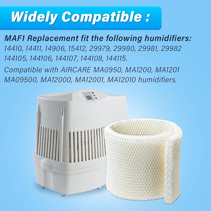 MAF1 Humidifier Wicking Filters for AIRCARE /MoistAIR /Kenmore /Essick Air, Fits Air-Care Emerson Moistair Humidifier Replacement Wicks MA1200 MA1201 MA0950 MA09500,14906 32-14906 42-14906 EF1 -2 Pack - Image 4