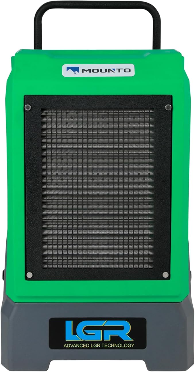 MOUNTO 310 Pints LGR Commercial Dehumidifier with Built-In Pump and Drain Hose – Portable, Heavy-Duty Dehumidifier with Wheels for Basements, Garages, Home, and Job Sites (Green) - Image 2