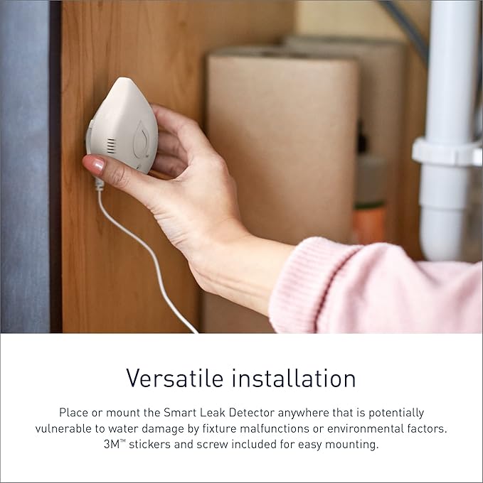 Moen Flo Smart Water Leak Detector, Drip or Flood Sensor Alarm for Home, 1-Pack, White, 920-004 - Image 4