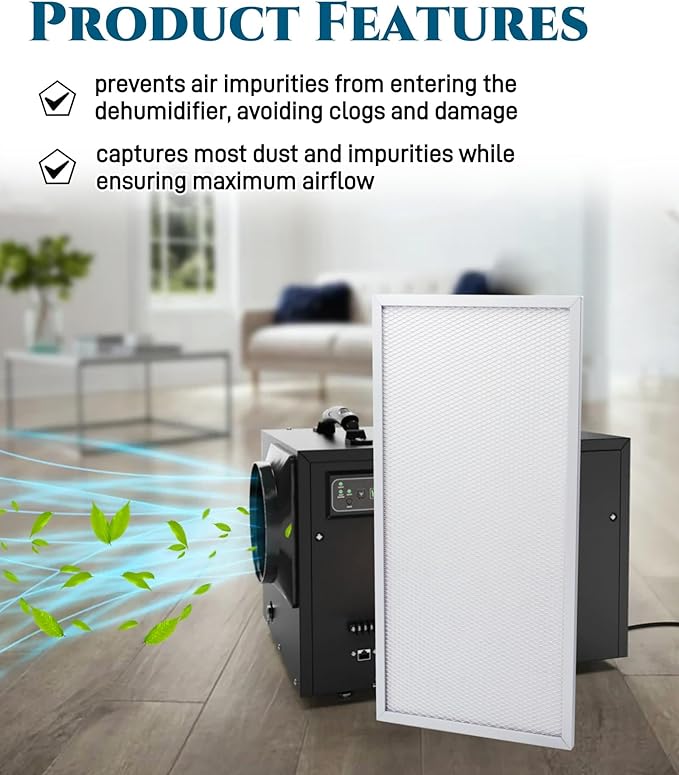 4Pcs MERV-8 Dehumidifier Filter Fit for Dehumidifiers Sentinel HD55 Sentinel HDi65,17.2'' × 8.8'' × 0.4'' Filter Replacement - Image 5