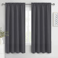 DWCN Blackout Curtains for Bedroom 63 Inch Length 2 Panels Set, Solid Thermal Insulated Energy Saving Rod Pocket Window Treatment Curtains Blackout Drapes (W42 x L63 Inch, Dark Grey) by DWCN
