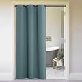 NICETOWN Curtains & Drapes for Door Tapestry, 84 inches Long Door Curtains for Bathroom Pantry Bedroom Closet (Greyish Blue, 1 Panel, 5ft Wide x 7ft Long) by NICETOWN