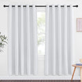 NICETOWN Room Darkening Curtain for Living Room - Easy Care Solid Thermal Insulated Grommet Light Blocking Modern Window Curtain Drape for Bedroom (1 Panel, 66 by 72, Greyish White) by NICETOWN