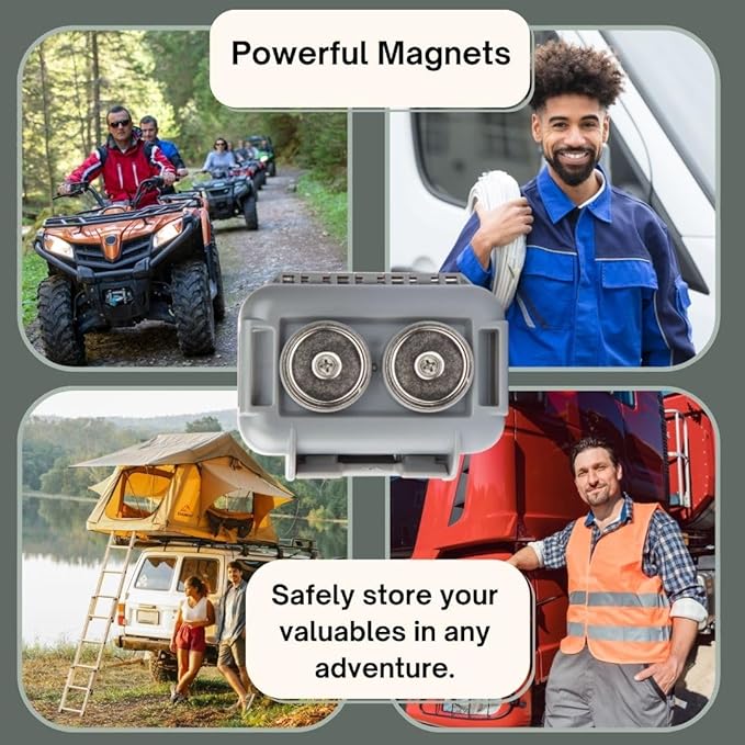 Hide a Key Outside with our Magnetic Box, Our Waterproof Air-Tight Magnetic Key Box for Under Car Stays Secure with 2 Strong Neodymium Magnets - Image 4