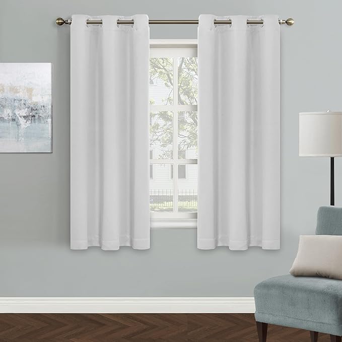 MYSKY HOME Grommet top Thermal Insulated Window Blackout Curtains, 42 x 63 Inch, Greyish White, 1 Panel by MYSKYHOME
