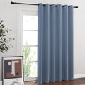 NICETOWN Patio Door Curtain for Sliding Glass Door, Thermal Insulated Blackout Curtain Drape for Living Room/Kitchen/Bedroom (Stone Blue, 1 Panel, 80 x 84 inch) by NICETOWN