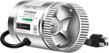 VIVOSUN 4 Inch Inline Duct Fan 100 CFM, HVAC Exhaust Ventilation Fan with Low Noise for Basements, Bathrooms, Kitchens and Attics, Silver by VIVOSUN
