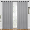 NICETOWN Blackout Curtain Drape 84 inches Length - Light Reducing Thermal Insulated Solid Grommet Blackout Window Treatment for Living Room (Silver Grey, 1 Piece, W66 x L84) by NICETOWN