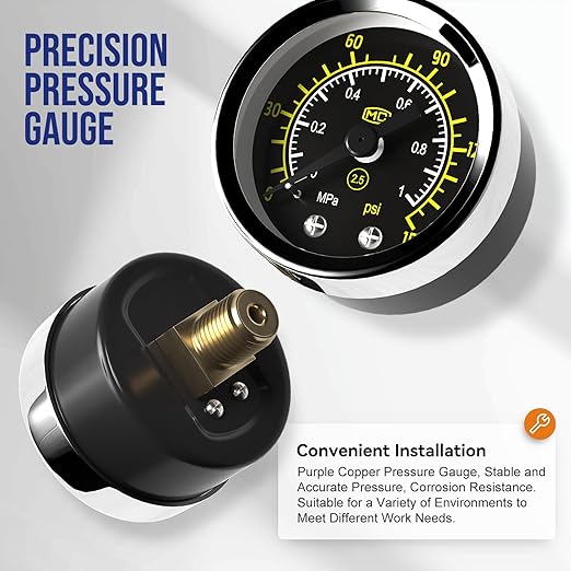 NPT 3/8" Air Regulator with Gauge,Air Compressor Water Separator with Accessories,Pneumatic Compressed Air Filter Pressure Oil Trap(AC3010-03) - Image 6