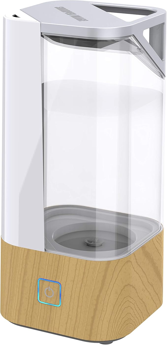 Sharper Image UHS1-SI Ultrasonic Cool Mist Humidifier, 1 Gallon, 2 Settings, Auto Shut-Off, Illuminated Touch Control, Low Water Indicator, Easy Fill Tank, 1.0 Gallon, Ash Woodgrain by SHARPERIMAGE
