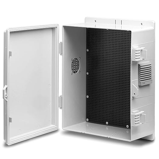 Outdoor Electrical Junction Box, ABS Water Resistant Enclosure with Internal Mounting Panel & Hinged Cover (13" H* 9.2" L* 5.6" W) by Namunanee